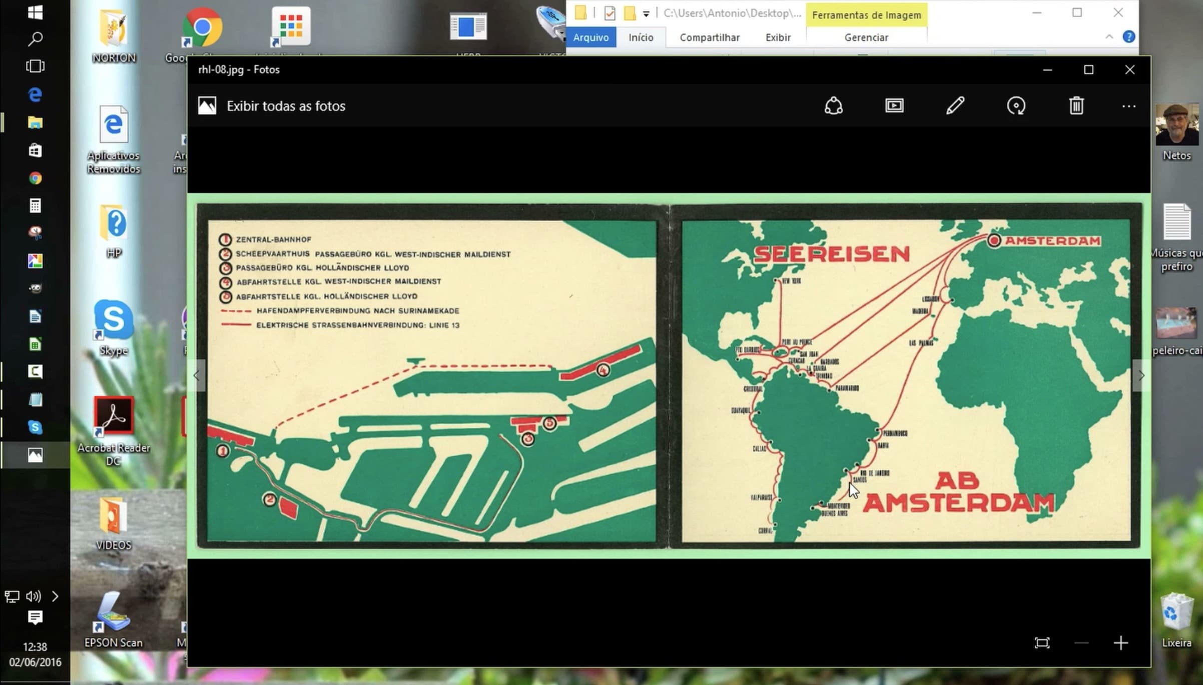 Still do filme Visita ao Lloyd Hotel pelo Google Earth