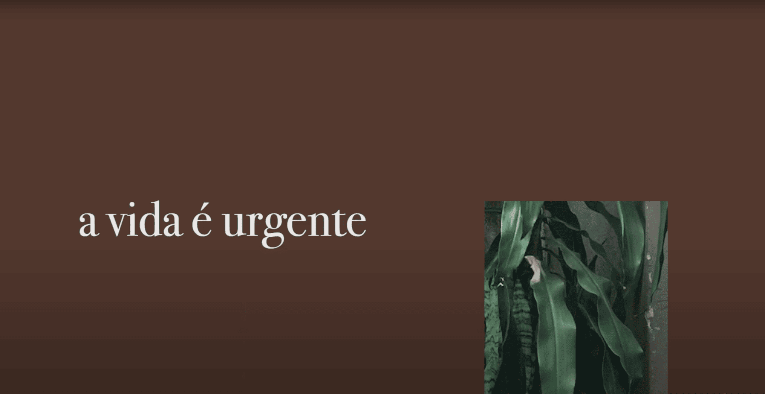 Still do filme A vida é urgente